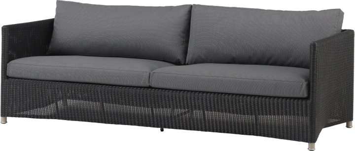 Diamond 3-sits soffa inkl. Sunbrella dynset - grå i gruppen Utemöbler / Grupper / Loungemoduler / 3-sits soffor - Loungemoduler hos Sommarboden i Höllviken AB (8503LGSG)