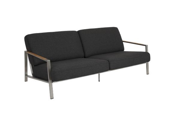 Naos 2,5 - Sits Soffa Med Dyna - Rostfri/nearly Black Dyna
