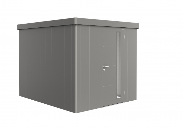 Neo trädgårdsskjul 3B standarddörr - metallic kvarts-grå