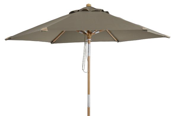 Trieste träparasoll Ø 2,5 m - taupe