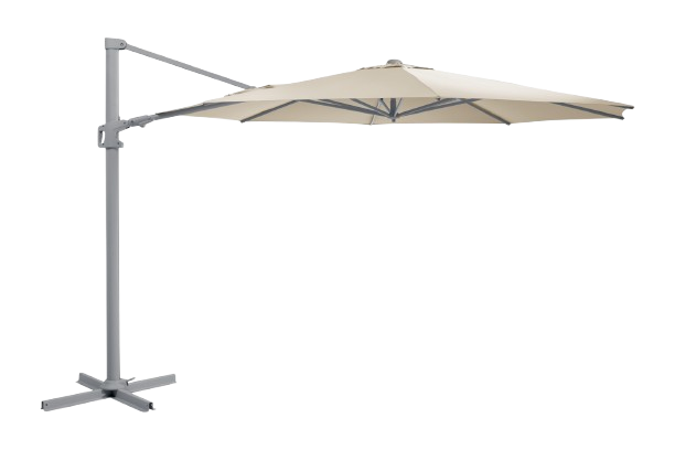 Vinovo frih. parasoll Ø 3.5 m - light grey/khaki