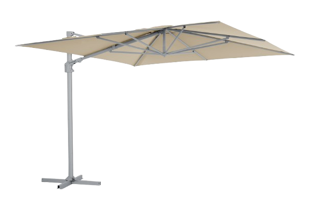 Vinovo frih. parasoll 3x3m - light grey/khaki
