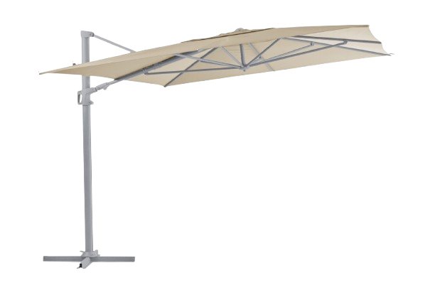 Vinovo frihängande parasoll 3x4 m - light grey/khaki