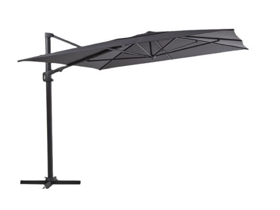 Vinovo frihängande parasoll 3x4 m - antracit/grey