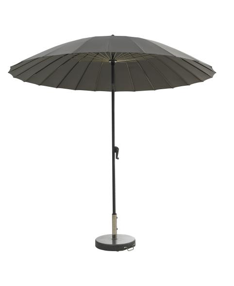 Shanghai parasoll tiltbar Ø 2,7 m - antracit/grey/yellow ribs