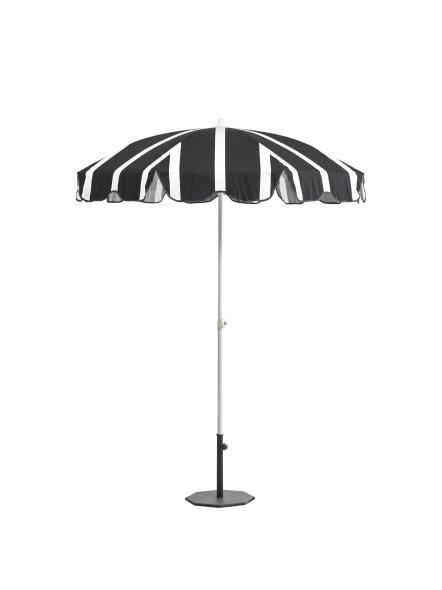 Follina push-up parasoll Ø 1,8 m - shiny white/black/white flag
