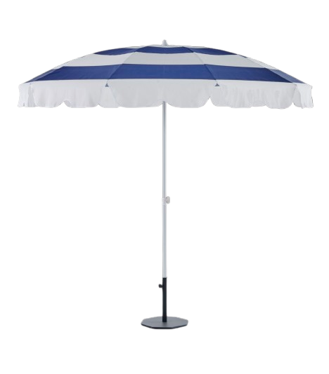 Follina push-up parasoll Ø 2,4 m - blue/white stripe