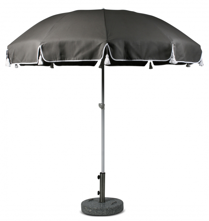 Parasoll Ø 220 cm - grå