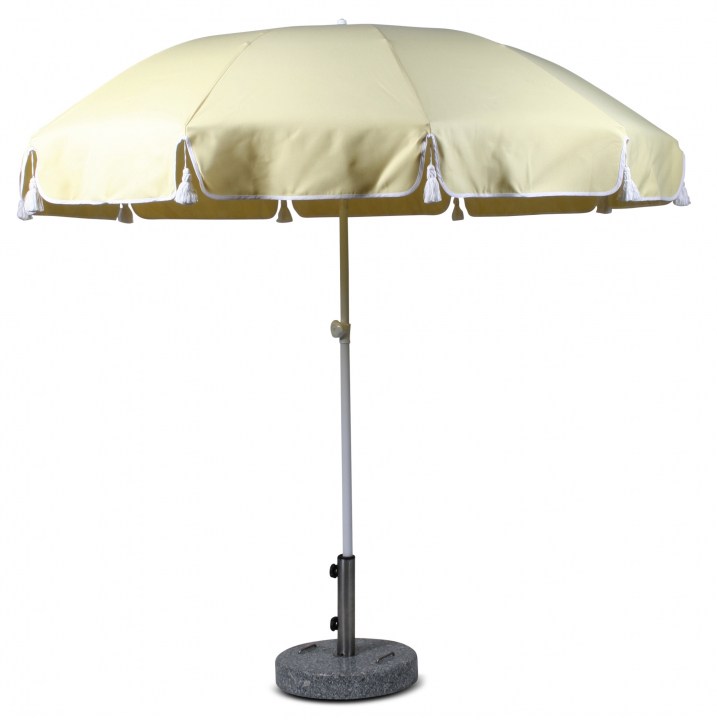 Parasoll Ø 220 cm - ljusgul