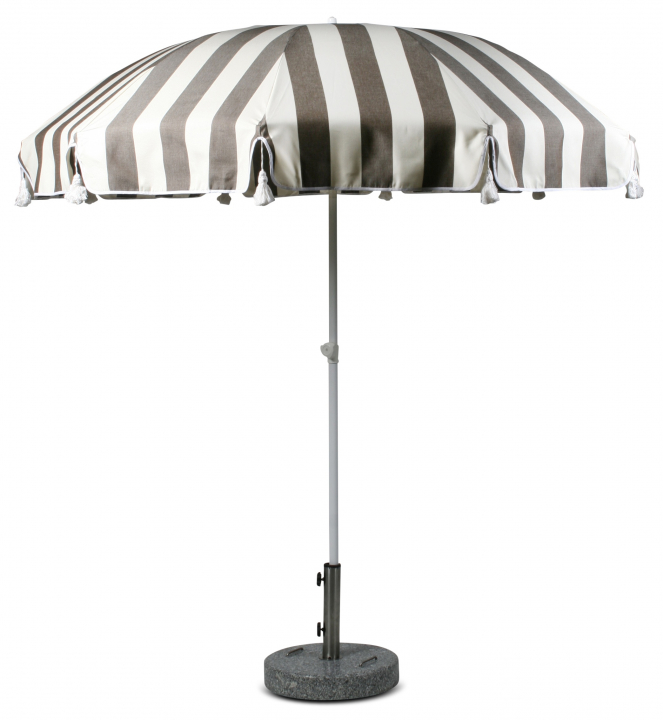 Parasoll Ø 220 cm - brunrandig