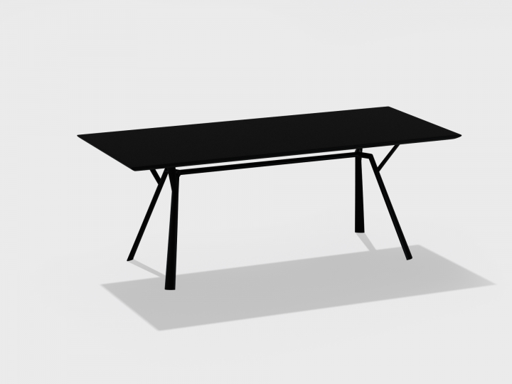 Radice Quadra bord 200x90 cm - black