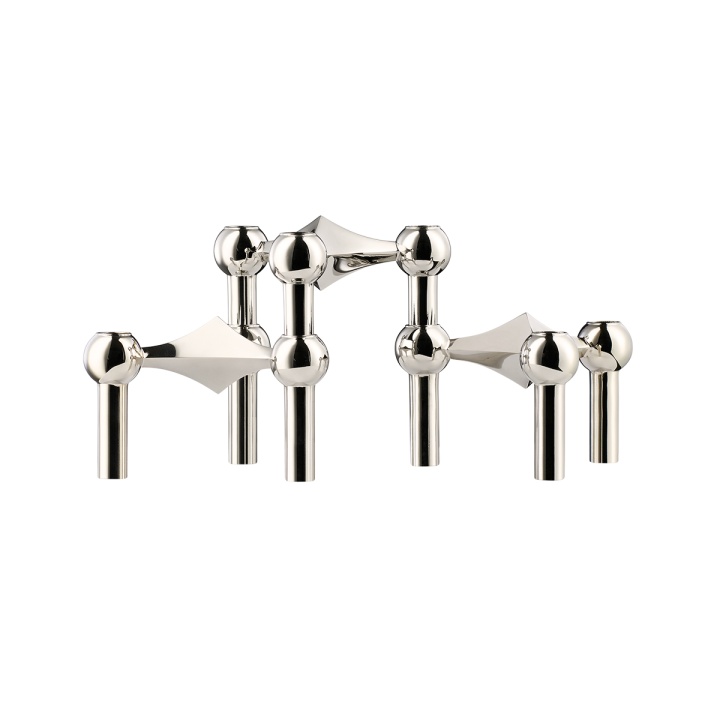 STOFF Nagel ljusstake, 3-pack - krom