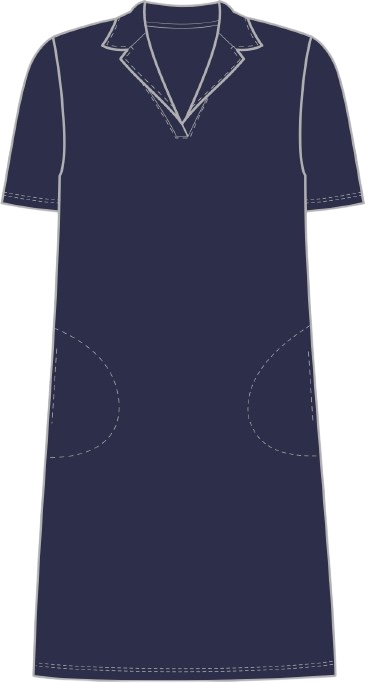 Strandklänning frotté, XL - navy