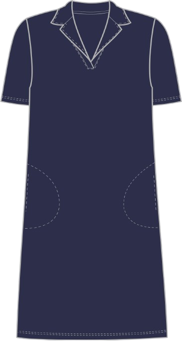 Strandklänning frotté, S - navy
