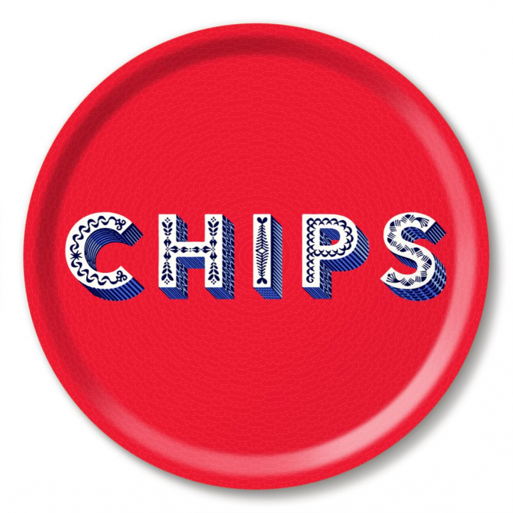 Chips Bricka 32x15 Cm - Röd