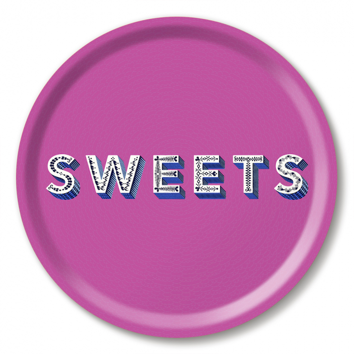 Sweets bricka Ø 31 cm - orchid