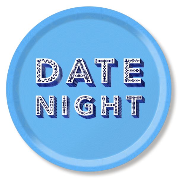 Date Night Bricka Ø 31 Cm - Blå