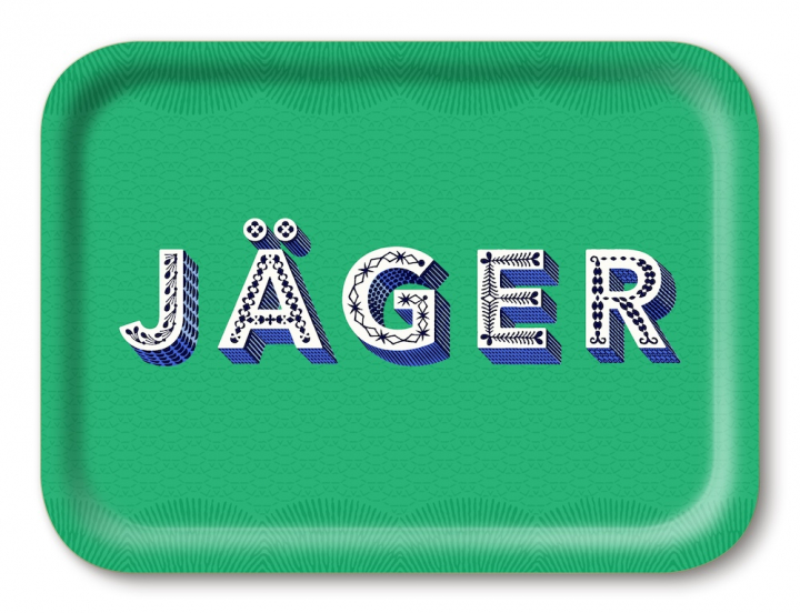 Jäger bricka 27x20 cm - green