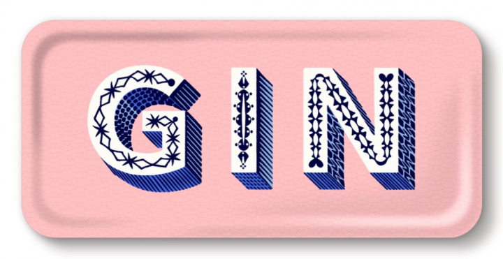 Gin Bricka 32x15 Cm - Pink