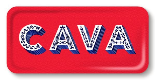 Cava Bricka 32x15 Cm - Röd