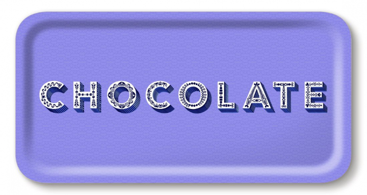 Chocolate Bricka 43x22 Cm - Bluebell