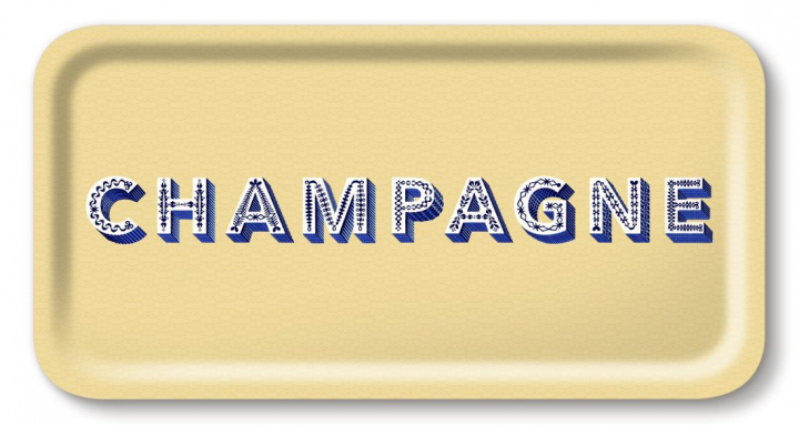 Champagne Bricka 43x22 Cm - Cream