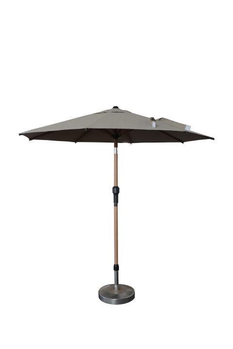 Paulina parasoll wood-look Ø 3 m - wood-look/sand