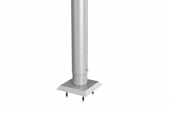 Stolpe till skärmvägg för förankring 180 - metallic silver