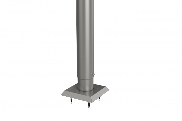 Stolpe till skärmvägg för förankring 135 - metallic kvarts-grå