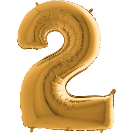 Ballongsiffror guld 0 till 9 inkl. helium-2
