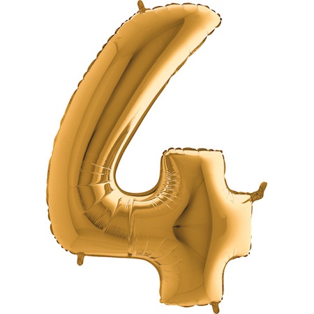 Ballongsiffror guld 0 till 9 inkl. helium-4