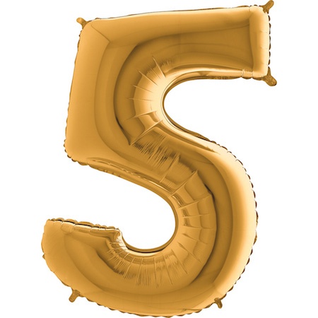 Ballongsiffror guld 0 till 9 inkl. helium-5