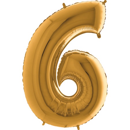 Ballongsiffror guld 0 till 9 inkl. helium-6