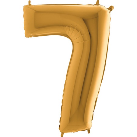 Ballongsiffror guld 0 till 9 inkl. helium-7