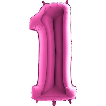 Ballongsiffror Rosa 0 Till 9 Inkl. Helium - 1