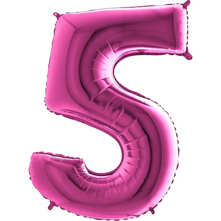 Ballongsiffror rosa 0 till 9 inkl. helium-5