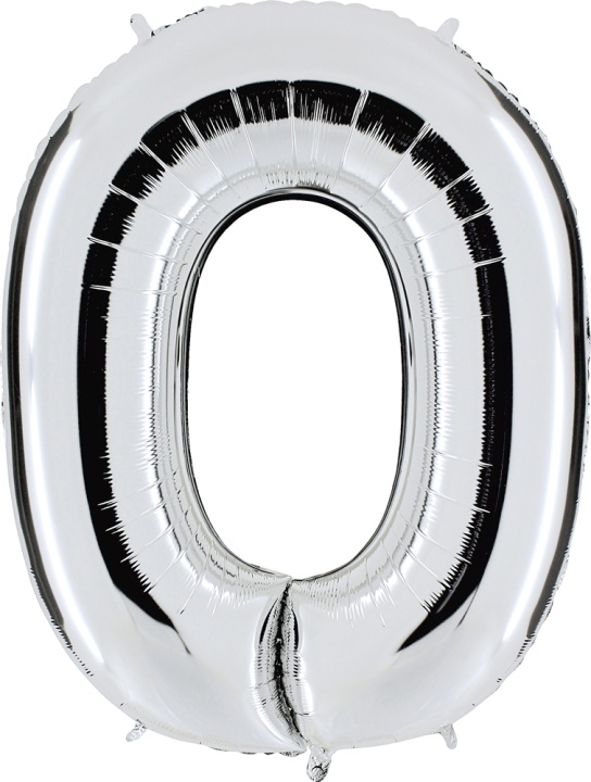 Ballongsiffror silver 0 till 9 inkl. helium-0