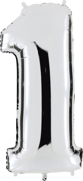 Ballongsiffror Silver 0 Till 9 Inkl. Helium - 1