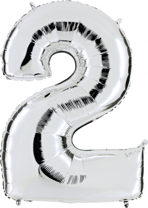 Ballongsiffror silver 0 till 9 inkl. helium-2
