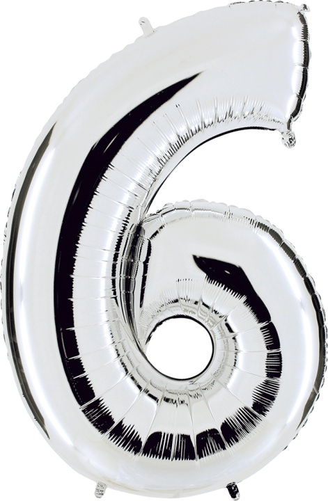Ballongsiffror silver 0 till 9 inkl. helium-6