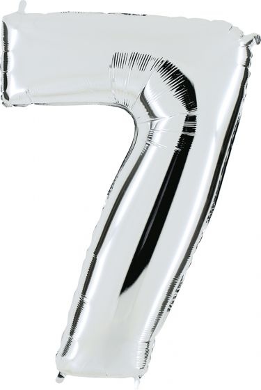 Ballongsiffror Silver 0 Till 9 Inkl. Helium - 7