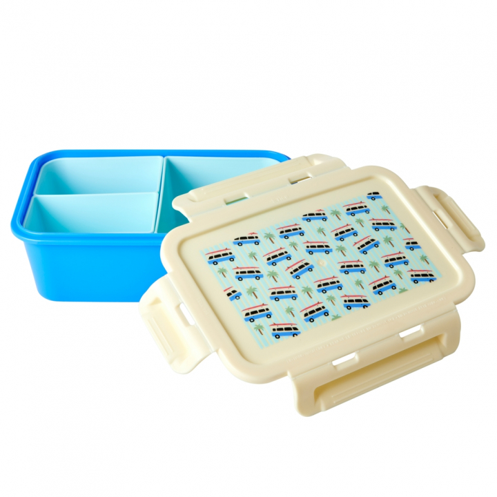 Car Lunchbox, 3 Fack - Blue