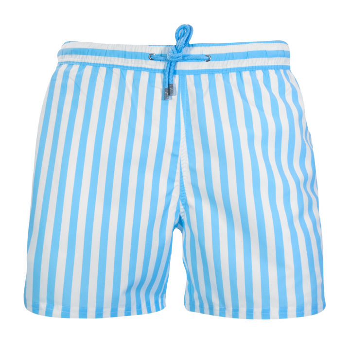 Blue Stripe Badshorts XXL - Ljusblå