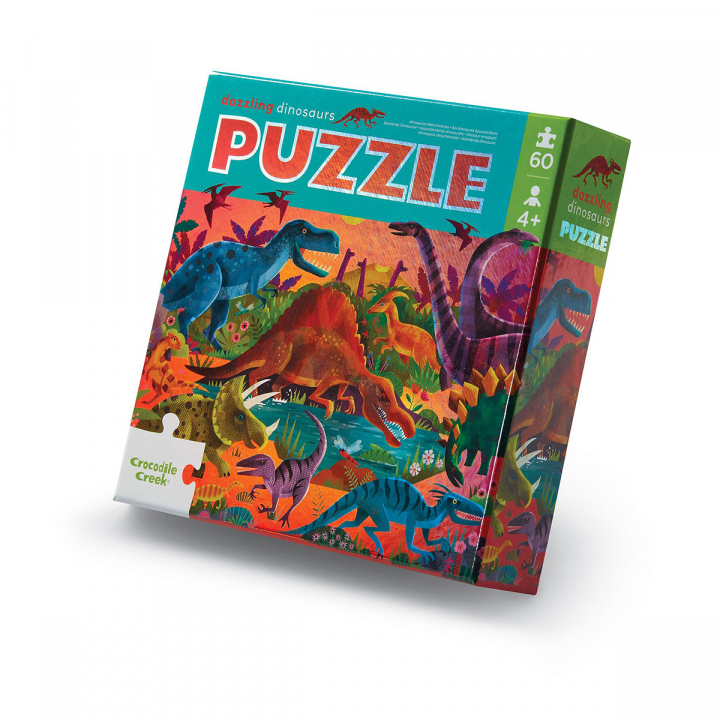 Dazzling Dinosaurs holografiskt pussel, 60 bitar
