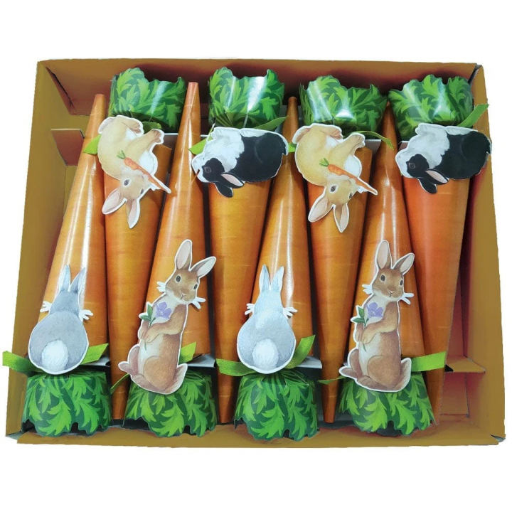 Bunnies & Carrots Cone Crackers, 8 - Pack