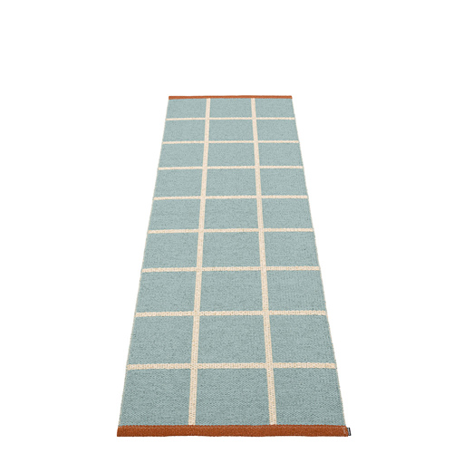 Criss matta, 70 x 225 cm - haze/cream/rust edge
