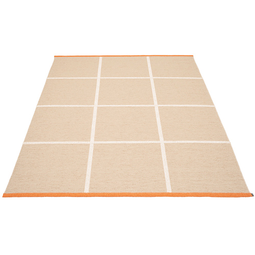 Criss matta, 180 x 260 cm - beige/vanilla/pale orange edge