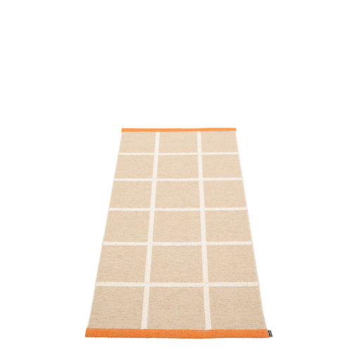 Criss matta, 70 x 150 cm - beige/vanilla/pale orange edge