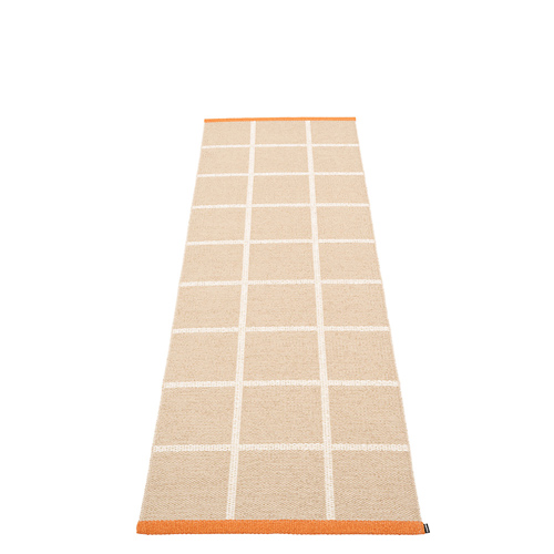 Criss matta, 70 x 225 cm - beige/vanilla/pale orange edge