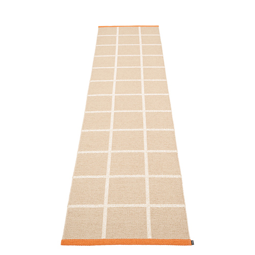 Criss matta, 70 x 300 cm - beige/vanilla/pale orange edge